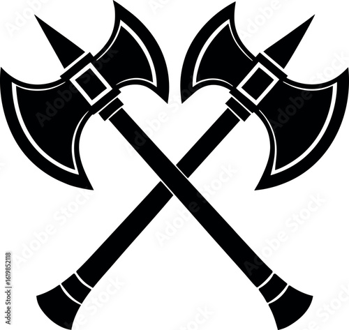 Crossed Axes Silhouette