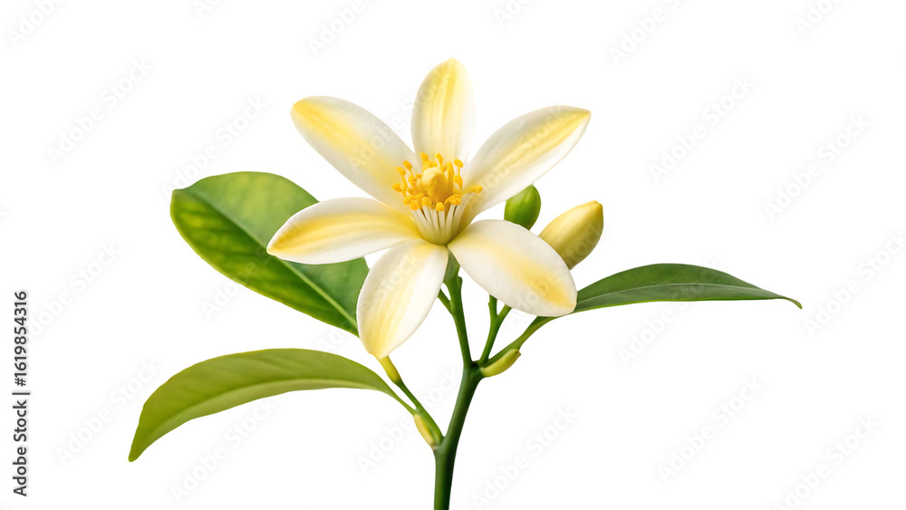 Obraz premium single lemon flower isolated background