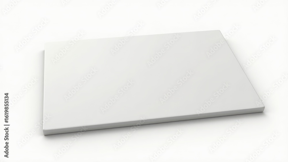 Blank rectangular object on a white background.
