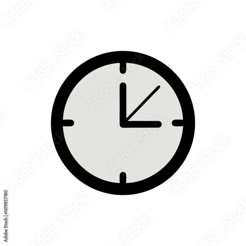 Free Download Minimalist Clock Icon with Hands for Time, Schedule, and Punctuality Concepts - GFXLoad