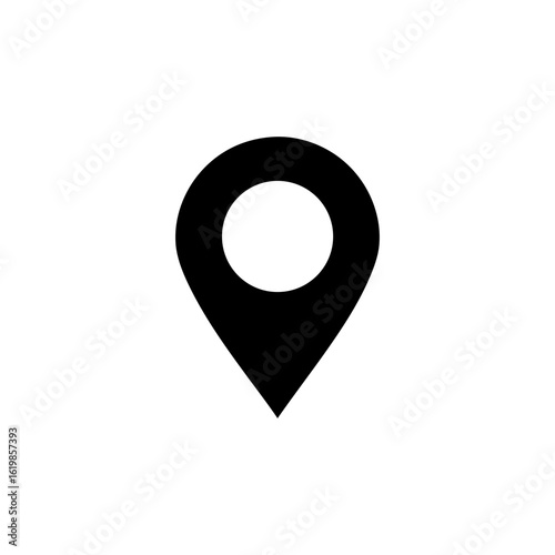 Free Download Map Location Pin Icon Silhouette for GPS, Navigation, and Address - GFXLoad