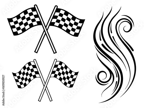 checkered flag vector illustration