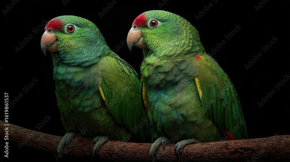 Obraz premium Nature's Matter: Red-crowned Parrot