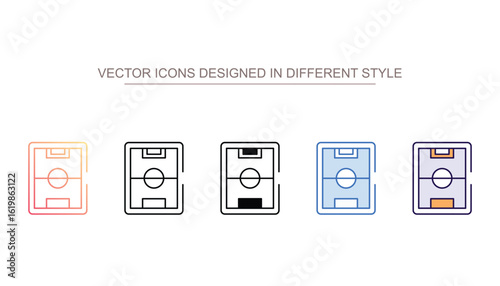 Football Field icon design with white background stock illustration