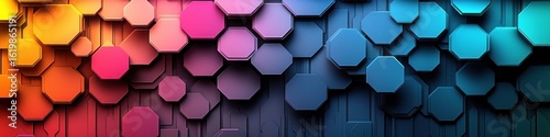 Abstract Neon Color Gradient Blurred Background with Dynamic Effect. Abstract Modern Dynamic Colors Gradient Background. Grainy Texture Background Style with Copy space.	