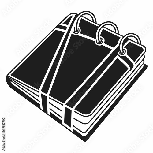 Classic Bound Notebook: A Simple Vector Illustration
