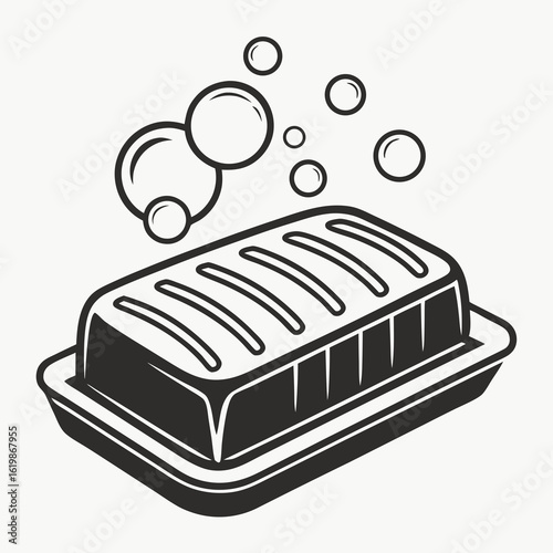 Cleanliness Essentials: A Bar Soap Illustration for Hygiene and Wellness