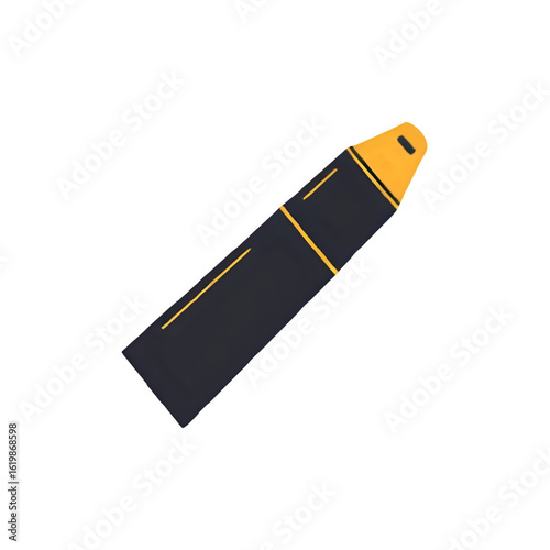 Professional Utility Knife Sheath: Durable Black Nylon Case with Yellow Detail – Secure Blade Storage