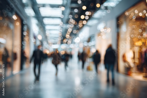 Wallpaper Mural Blurry indoor shopping mall (4) Torontodigital.ca