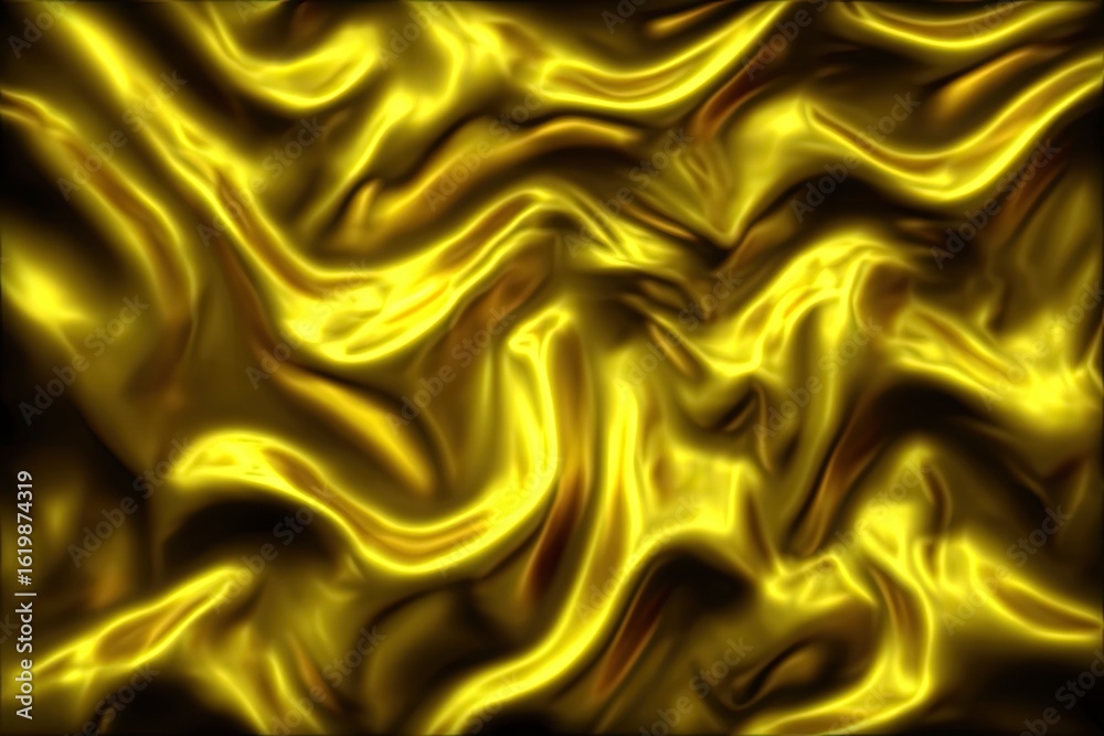 Obraz premium Gold fabric folds, swirling textures