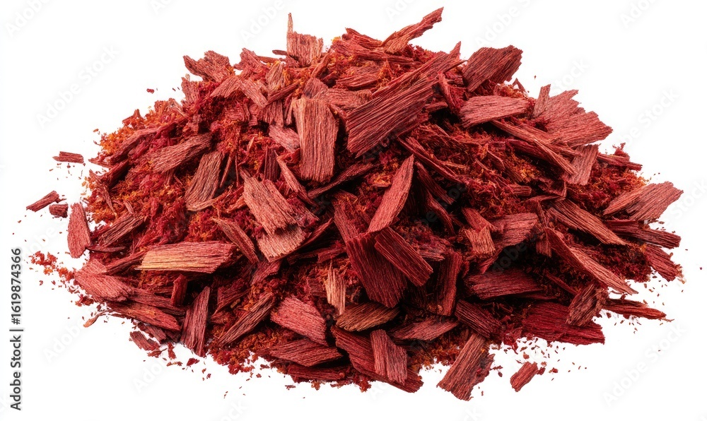 Naklejka premium Pile of red wood chips