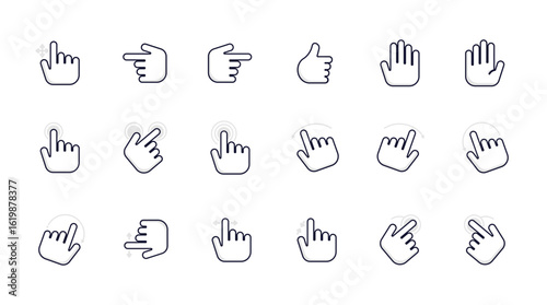 Hand finger gestures for mobile screen interactions