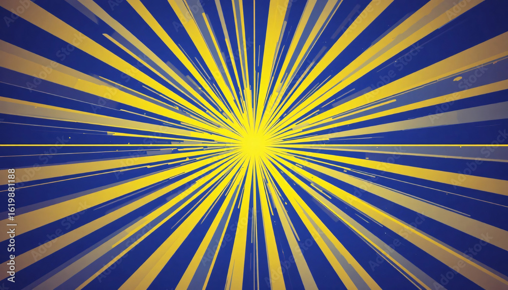 Obraz premium yellow rays background pop art