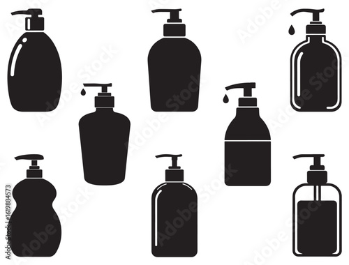 HAND WASH PUMP BOTTLE SILHOUETTE