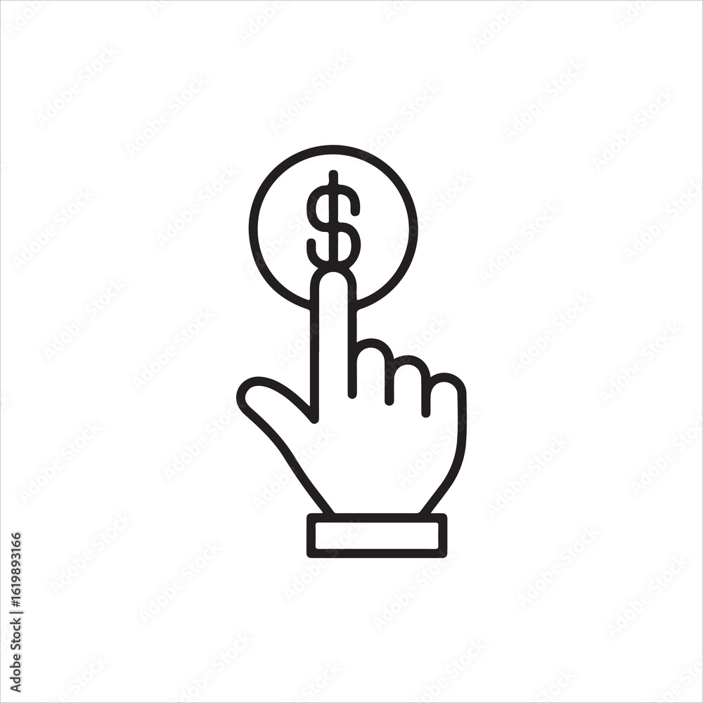 Obraz premium Click for Payment Icon