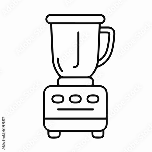 Simple blender illustration for kitchen appliance design.  Modern blender icon perfect for recipe blogs and cooking websites.