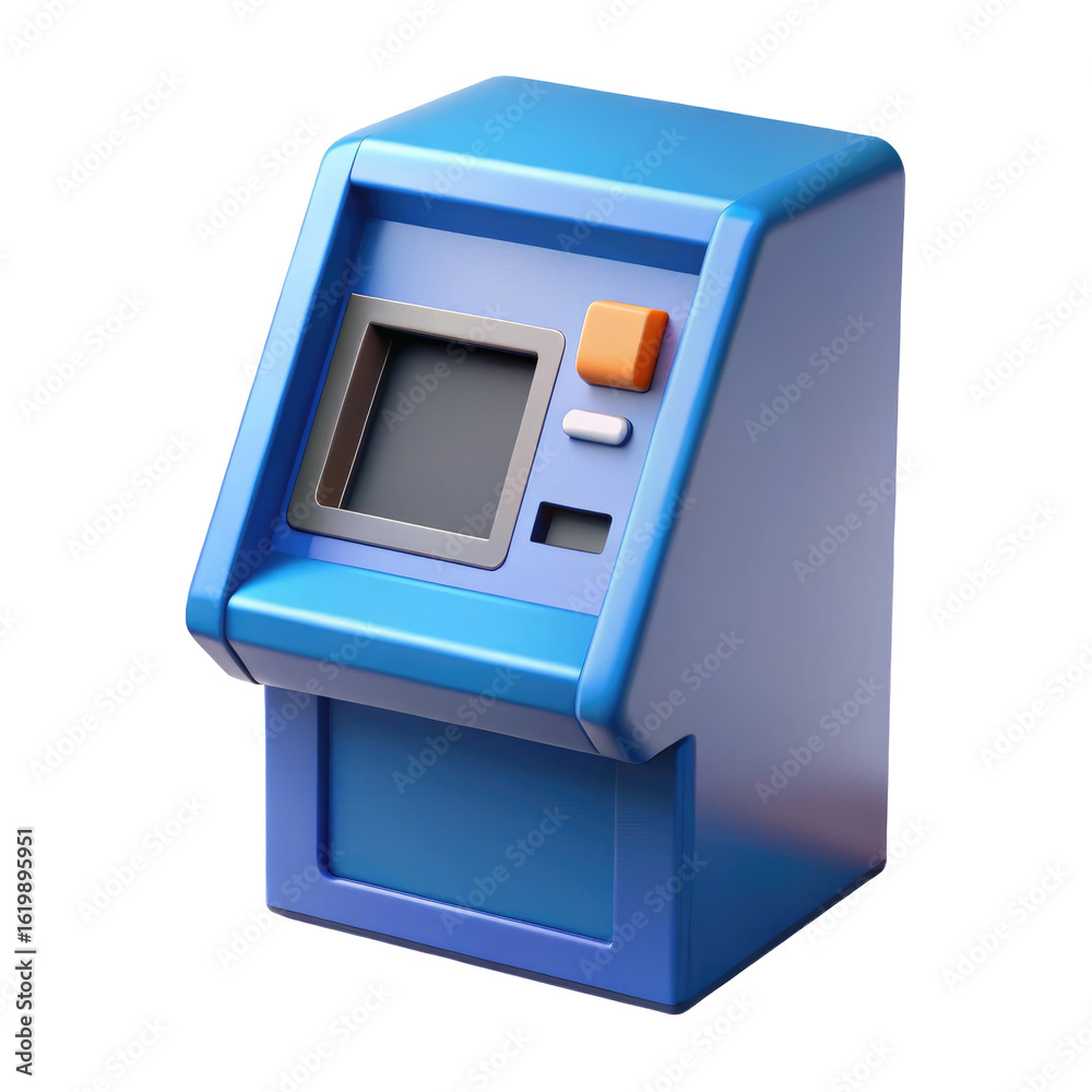 atm machine isolated on transparent white background, clipping path atm machine isolated on transparent white background, clipping path
