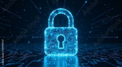 Wallpaper Mural Cyber security concept digital lock technology for data protection and privacy network security 100 Torontodigital.ca