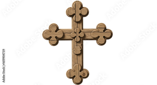 Wallpaper Mural Isolated Wooden Cross Religious Symbol Torontodigital.ca