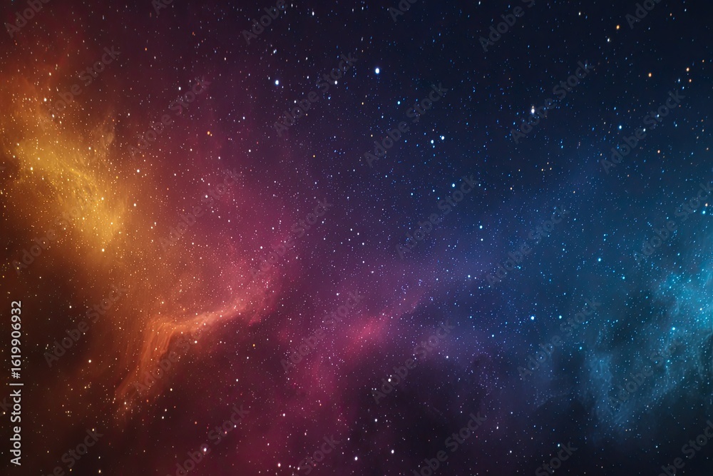 Naklejka premium Deep space nebula with vibrant colors and stars