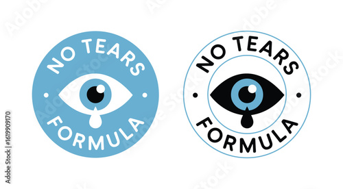 No Tears Formula Icons: Gentle and Safe Product Labels for Baby and Skincare