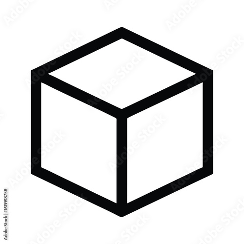 Geometric Cube Outline