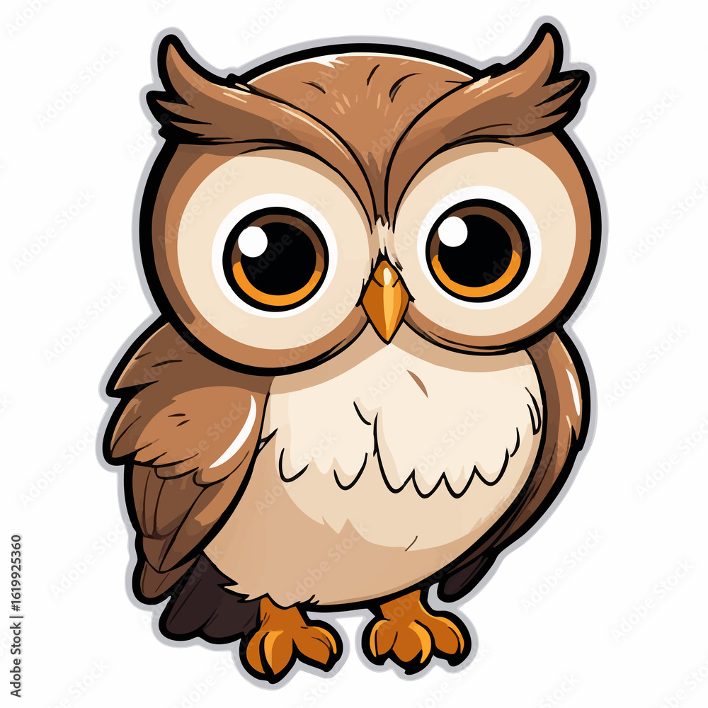 Fototapeta premium Adorable owl Illustration