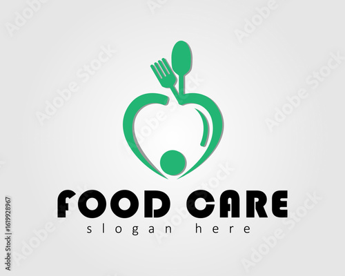 The Food Care logo is designed with an illustration of an apple symbol, and this logo is designed for the company