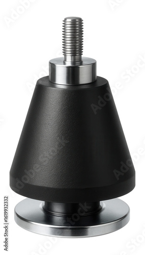 Polyurethane vibration damper mount with a conical form for electronic enclosures.
