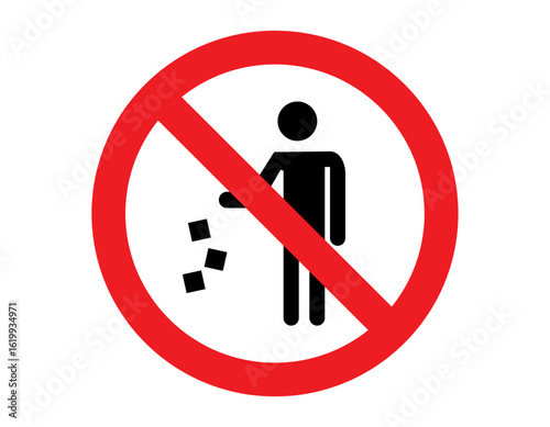 sign dont litter vector design template icon