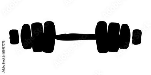 Dumbbell Hand Weights Silhouette - Fitness and Gym Tools