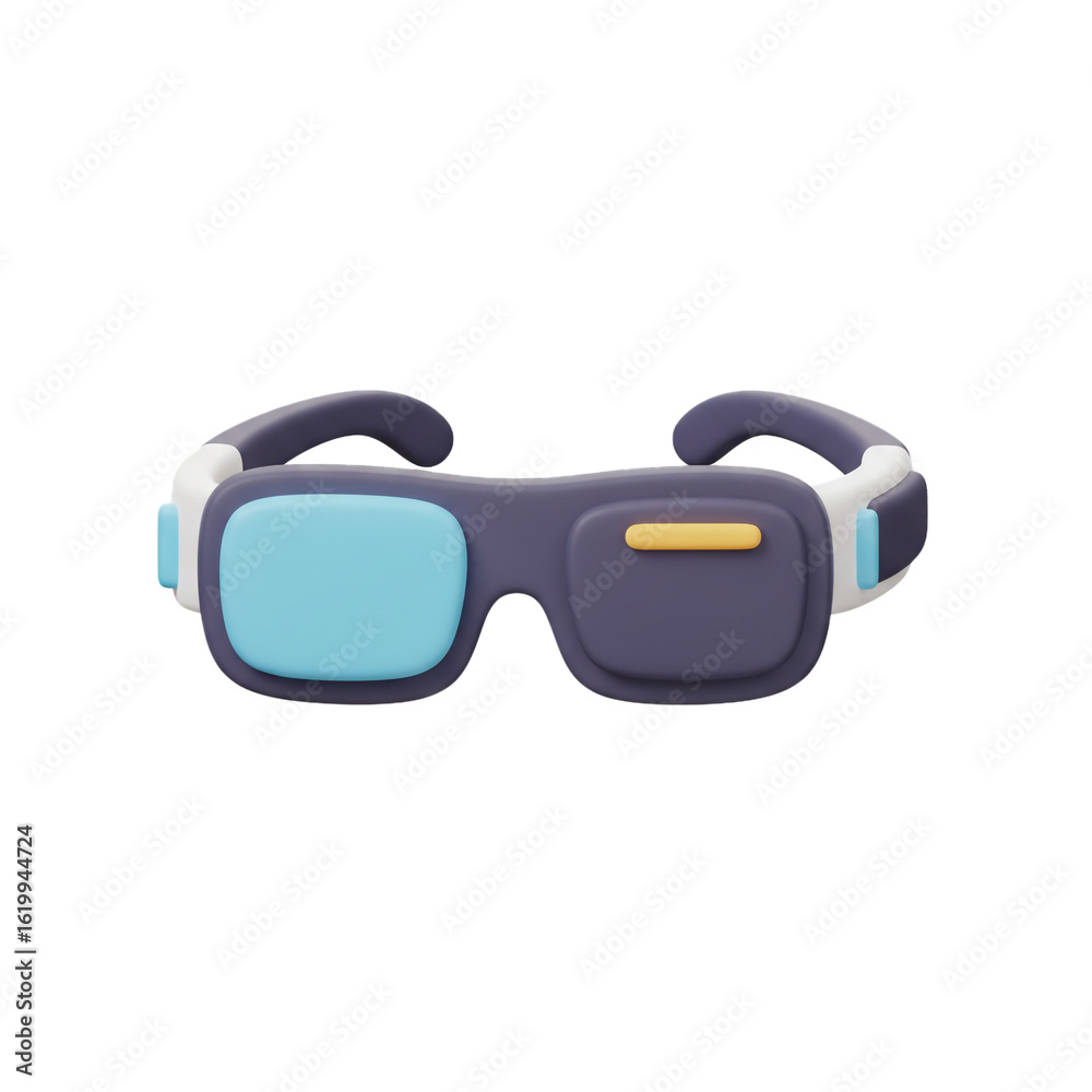 Fototapeta premium Futuristic smart glasses for augmented reality experiences and immersive digital interaction.