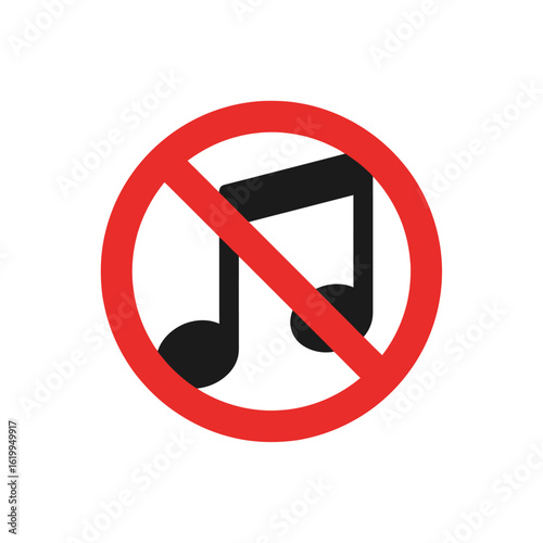 No Music Allowed Sign