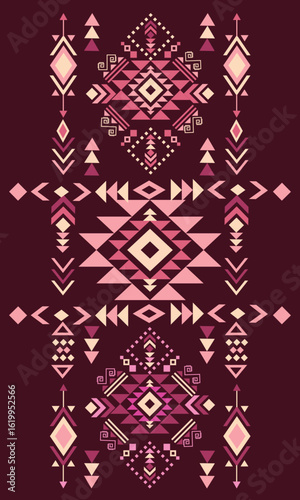 Geometric Decorated in a variety of colors, designed for decoration, background, carpet, ceramic
