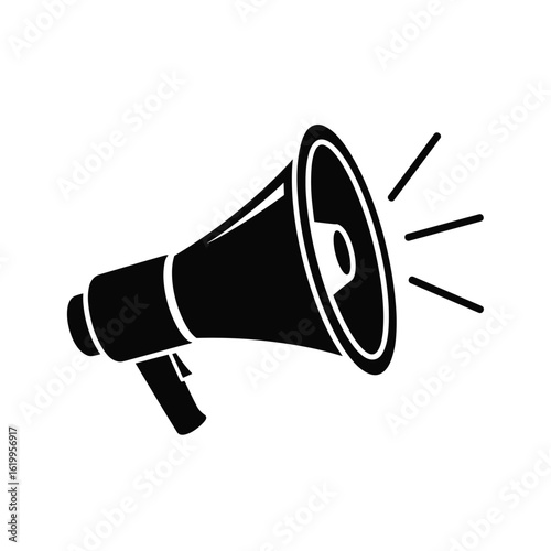 Announce your message loudly and clearly with this powerful megaphone graphic