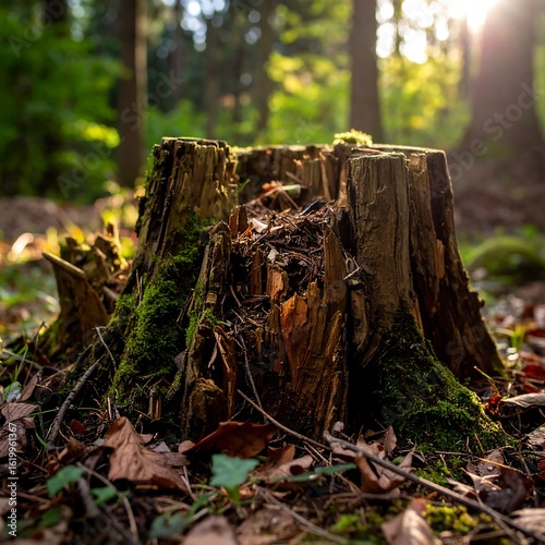 Wallpaper Mural Forest stump in sunlight Torontodigital.ca