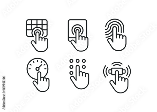 straight perfect stroke icon mono icons style isolated touch teture panel touch sensor pad touch finrprint scanner touch pressure gau touch tactile touch haptic motor