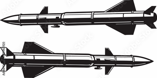 Air-to-Air Missiles Silhouette