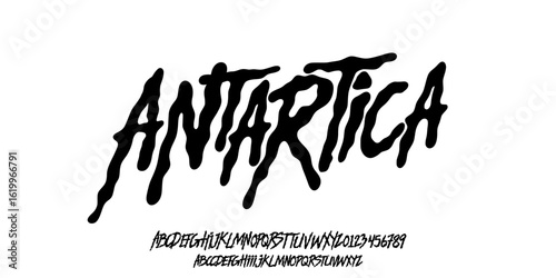 Elegant Hand Drawn Font. Rough Font. Creative Groovy Font Uppercase Lowercase And Number Classic Lettering Fashion Designs. Typography modern serif decorative vintage concept vector illustration