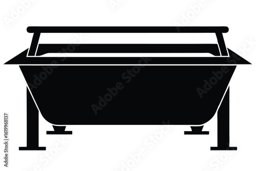 Black Solid Wood OpenTop Chilled Display Case Silhouette For Fresh Food Presentation