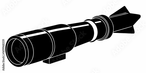 Missile Launcher Silhouette: Weaponry Vector Art