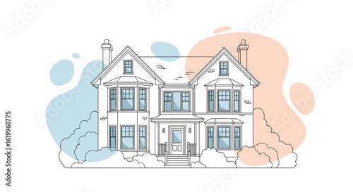 Charming residential property featuring classic architectural details and a welcoming atmosphere ideal for family living