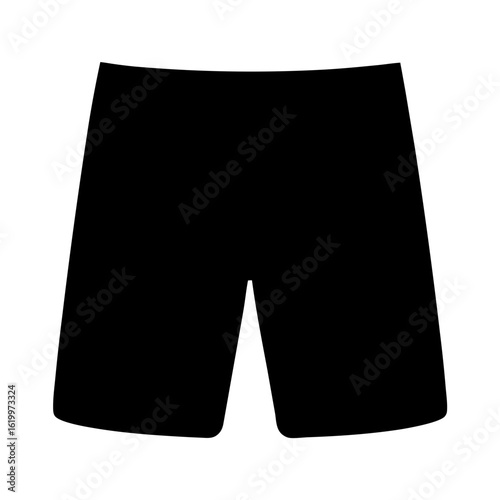 Simple black shorts illustration perfect for sports or casual attire design