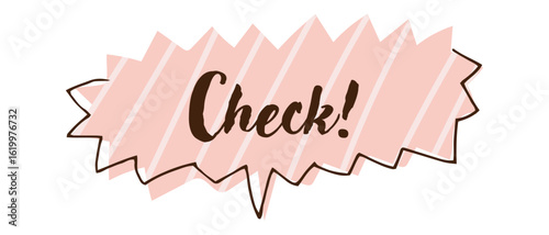 吹き出し　check　イラスト素材