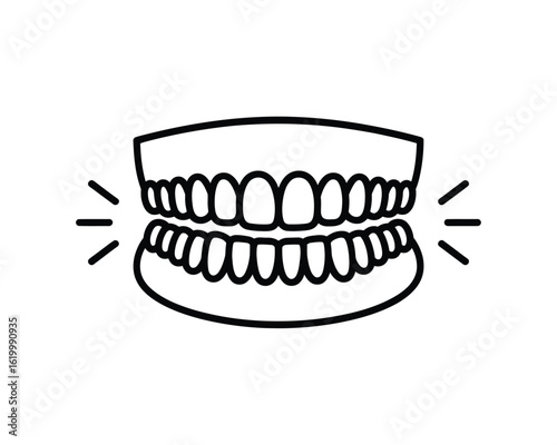 Clean and healthy teeth dental icon
