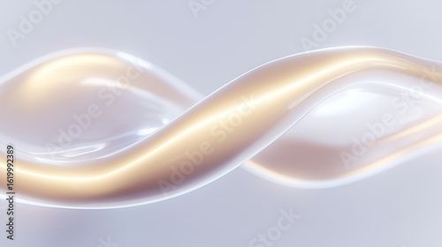 Elegant Golden and White Abstract Wave