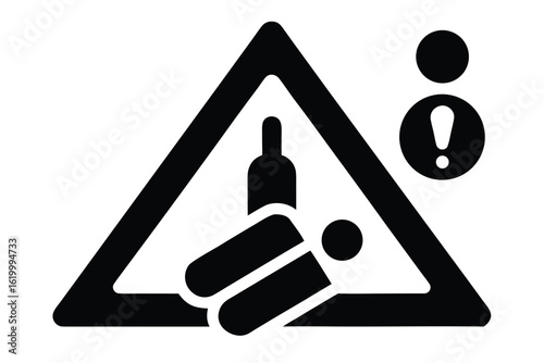overdose alert icon vector icon silhouette
