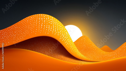 Abstract Sunset Over Orange Hills