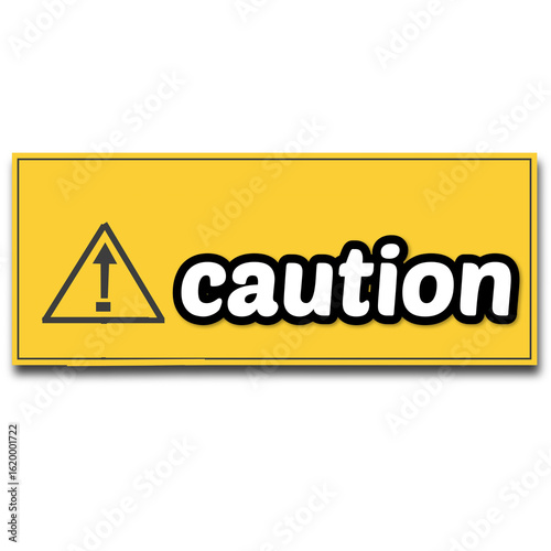 Caution and Warning Signs – Yellow Hazard Symbols, Danger Boards, Attention Icons with Exclamation Mark, Flat Vector Safety Signs
