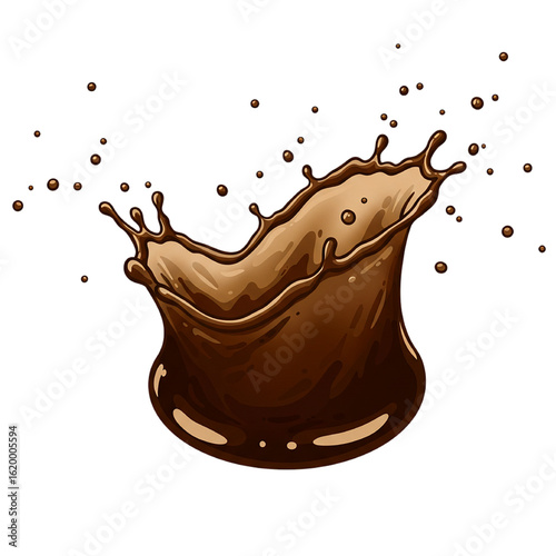 coffe splash vector isolated on white background 